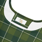 Woodland and Evergreen Plaid Skater Dress - Scottish Squares