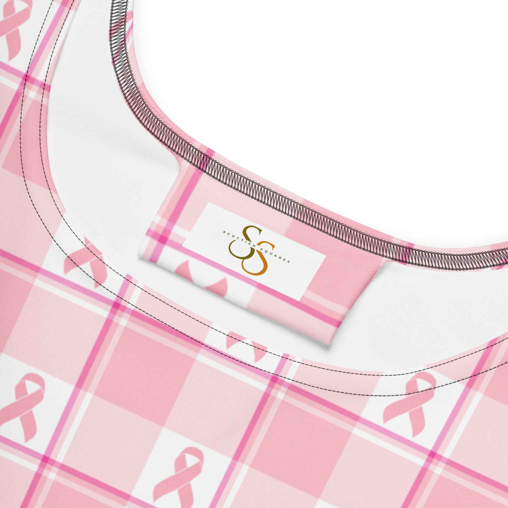 Skater Dress Breast Cancer Awareness Plaid - Scottish Squares