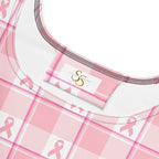 Skater Dress Breast Cancer Awareness Plaid - Scottish Squares