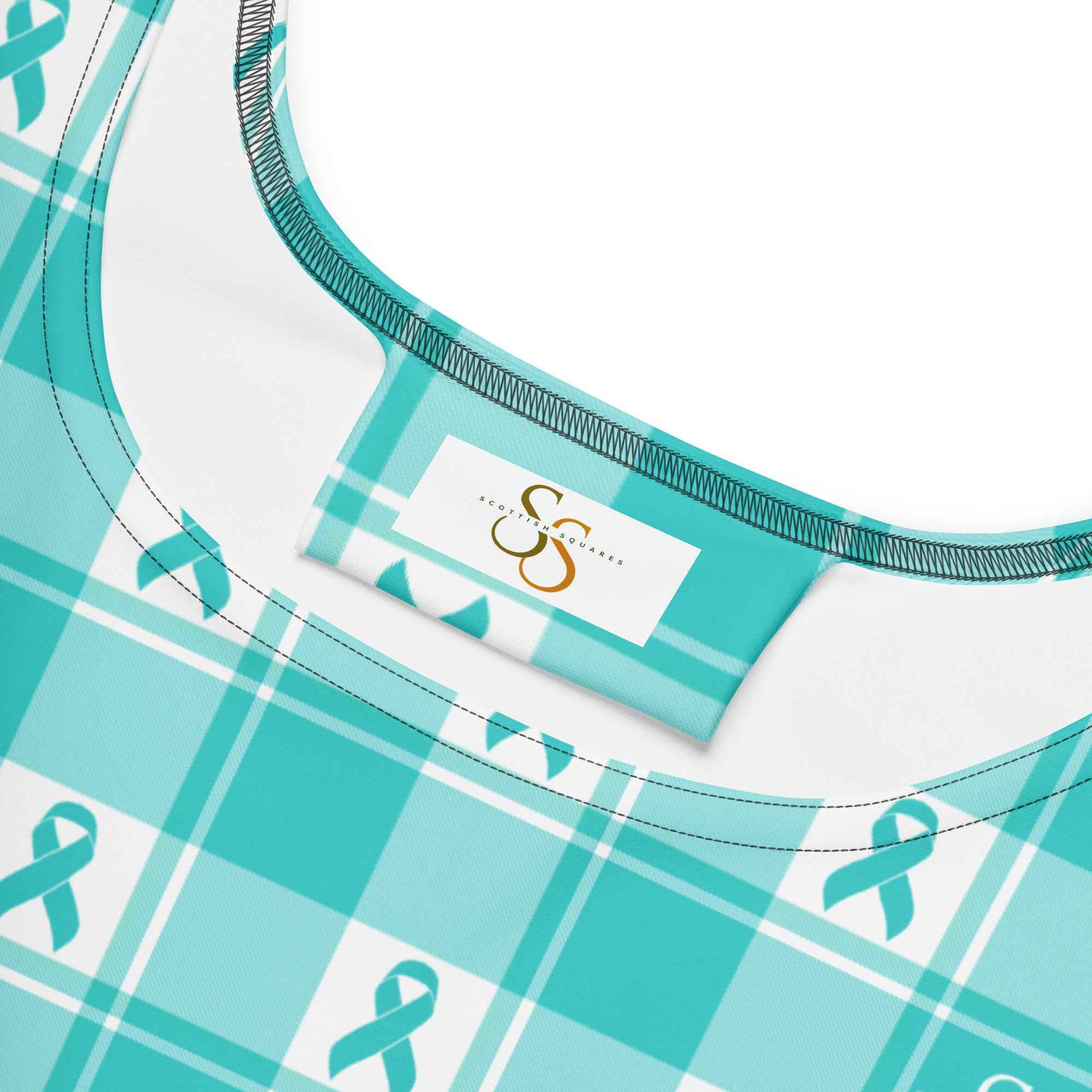 Skater Dress Ovarian Cancer Awareness Plaid - Scottish Squares