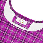Skater Dress Purple Pink Black Plaid Classic