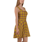 Potters Clay and Pizza Plaid Skater Dress - Scottish Squares