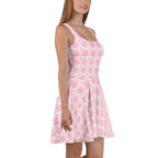 Skater Dress Breast Cancer Awareness Plaid - Scottish Squares