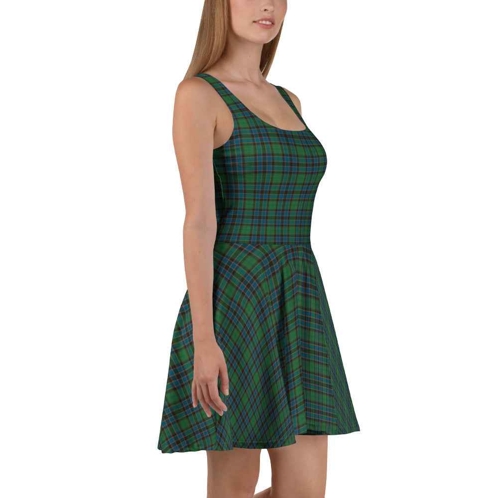 Skater Dress Green Blue Orange Plaid Tartan