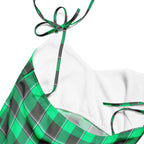 Tie-Strap Midi Dress Spring Green and Finlandia Plaid - Scottish Squares