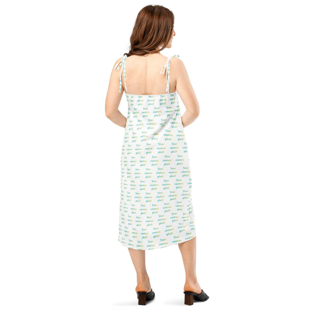 Tie-strap Midi Dress Your Own Birthday Plaid - Scottish Squares