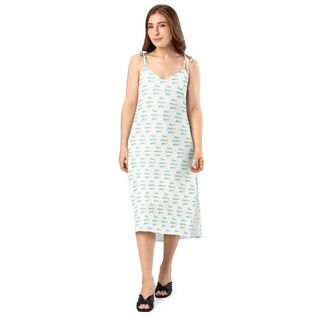 Tie-strap Midi Dress Your Own Birthday Plaid - Scottish Squares