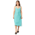 Tie-Strap Midi Dress Ovarian Cancer Awareness Plaid - Scottish Squares