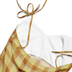 Tie-Strap Midi Dress Zombie and Copper Plaid - Scottish Squares