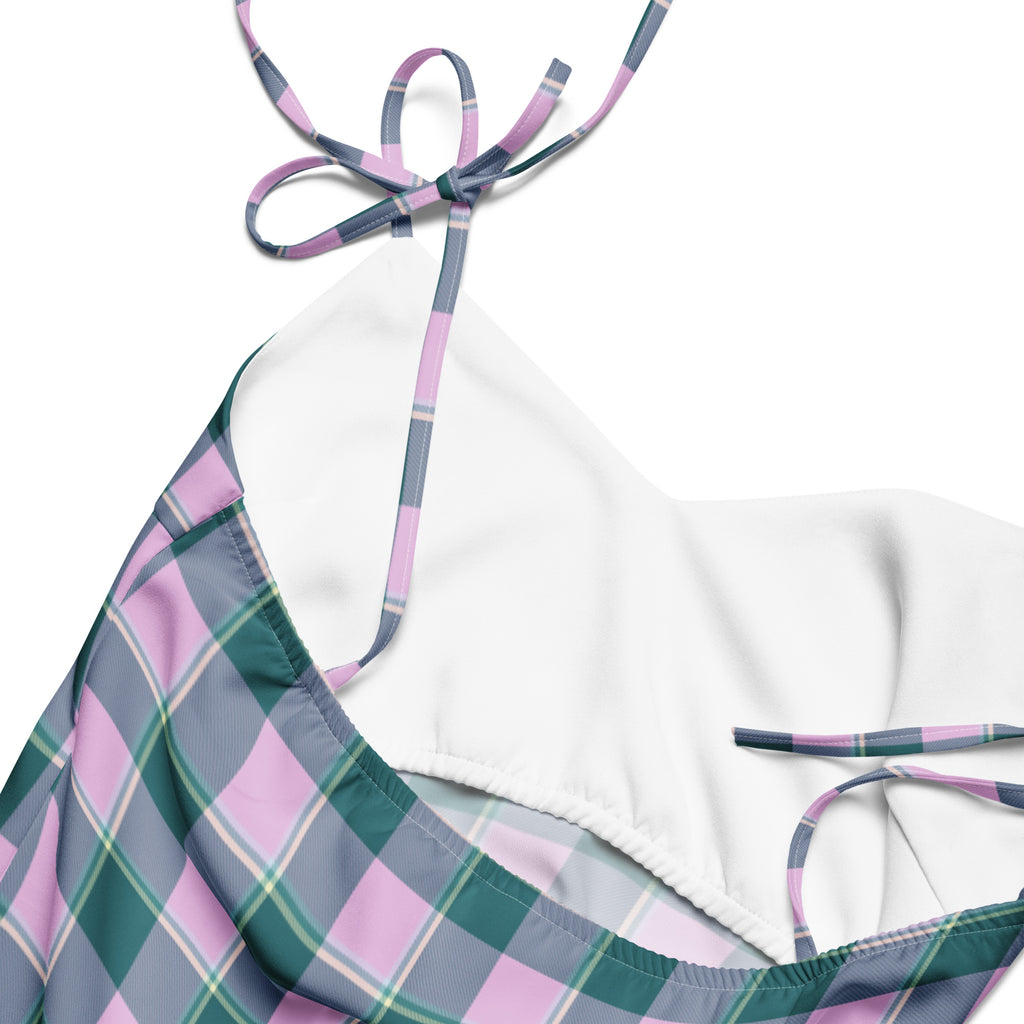 Tie-Strap Midi Dress Ming and Melanie Plaid - Scottish Squares