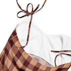 Tie-Strap Midi Dress Whiskey and Livid Brown Plaid - Scottish Squares