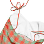 Tie-Strap Midi Dress Spring Rain and Persimmon Plaid - Scottish Squares