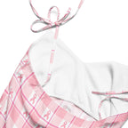Tie-Strap Midi Dress Breast Cancer Awareness Plaid - Scottish Squares