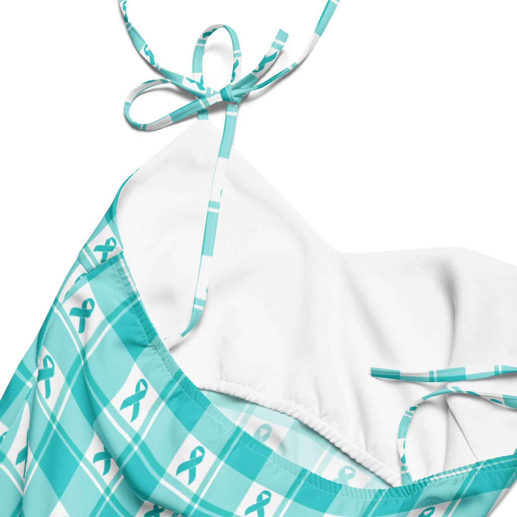 Tie-Strap Midi Dress Ovarian Cancer Awareness Plaid - Scottish Squares