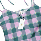 Tie-Strap Midi Dress Ming and Melanie Plaid - Scottish Squares