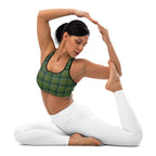 Sports Bra Woodland and Evergreen Plaid