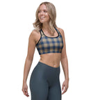 Sports Bra Cello and Donkey Brown Plaid