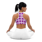 Sports Bra Pancreatic Cancer Awareness Plaid - Scottish Squares