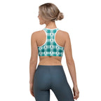 Sports Bra Cervical Cancer Awareness Plaid, Teal Ribbon, Supportive Gift - Scottish Squares