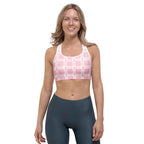 Sports Bra Breast Cancer Awareness Plaid - Scottish Squares