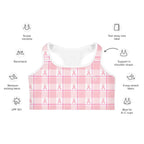 Sports Bra Breast Cancer Awareness Plaid - Scottish Squares
