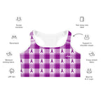 Sports Bra Pancreatic Cancer Awareness Plaid - Scottish Squares