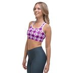 Sports Bra Pancreatic Cancer Awareness Plaid - Scottish Squares