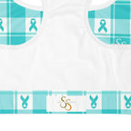 Sports Bra Ovarian Cancer Awareness Plaid - Scottish Squares
