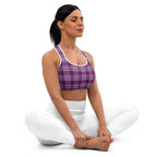 Sports Bra Purple and Trendy Pink Plaid - Scottish Squares
