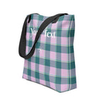 Personalized Ming and Melanie Plaid Tote Bag - Scottish Squares