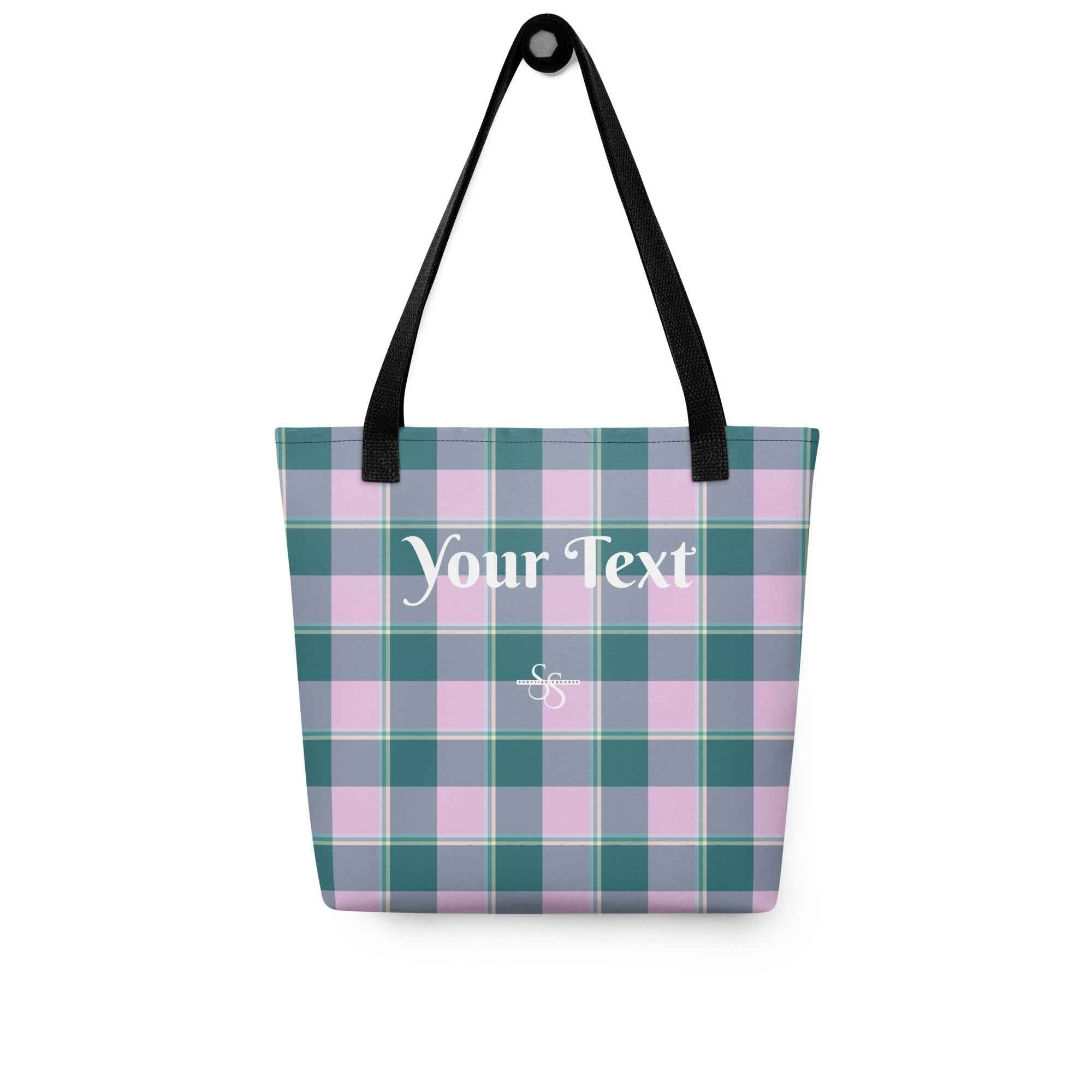 Personalized Ming and Melanie Plaid Tote Bag - Scottish Squares