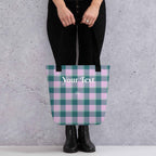 Personalized Ming and Melanie Plaid Tote Bag - Scottish Squares