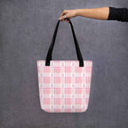 Tote Bag Breast Cancer Awareness Plaid - Scottish Squares