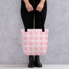 Tote Bag Breast Cancer Awareness Plaid Default Title - Scottish Squares