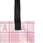 Tote Bag Breast Cancer Awareness Plaid - Scottish Squares