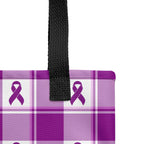Tote Bag Pancreatic Cancer Awareness Plaid - Scottish Squares