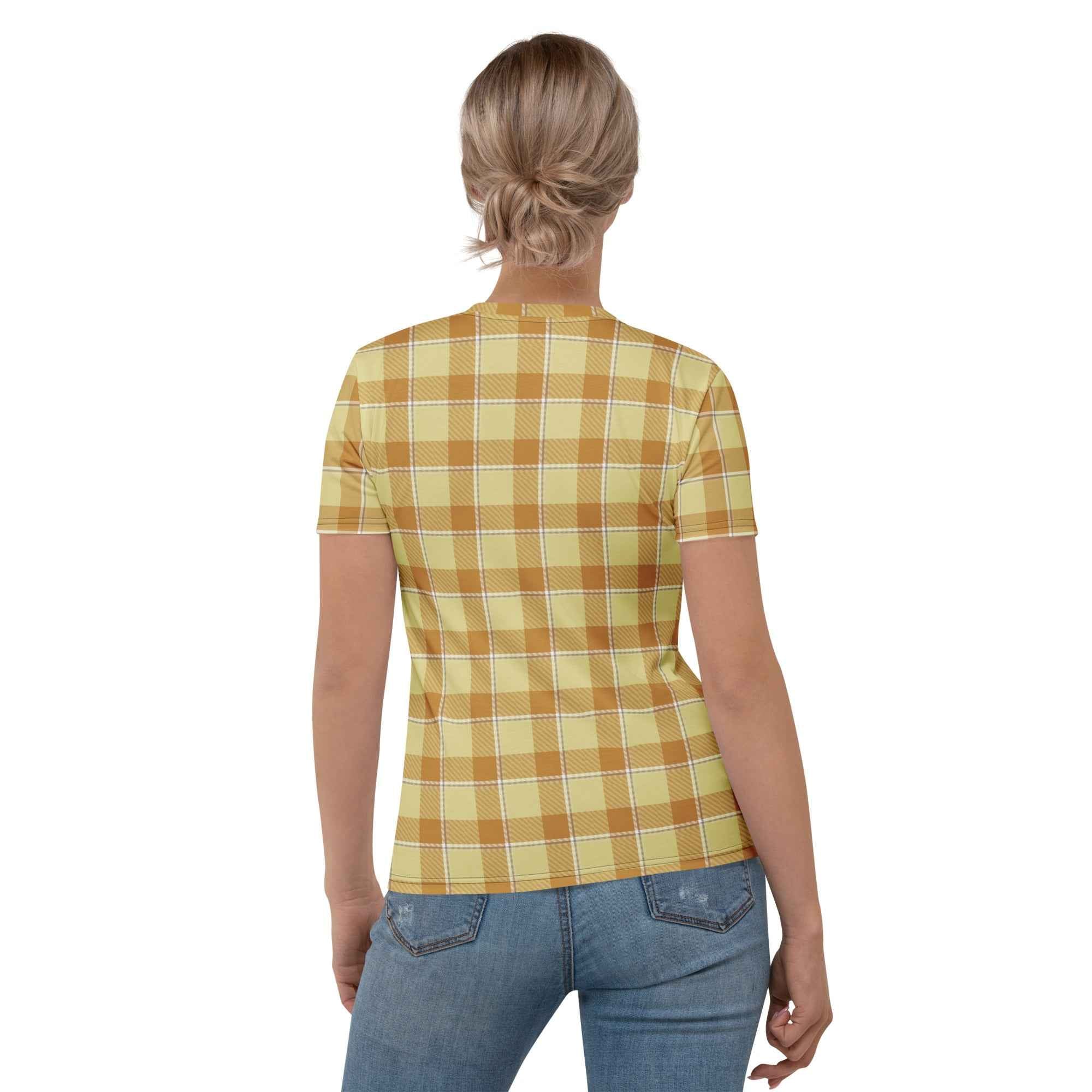 Women's T-Shirt Zombie and Copper Plaid - Scottish Squares