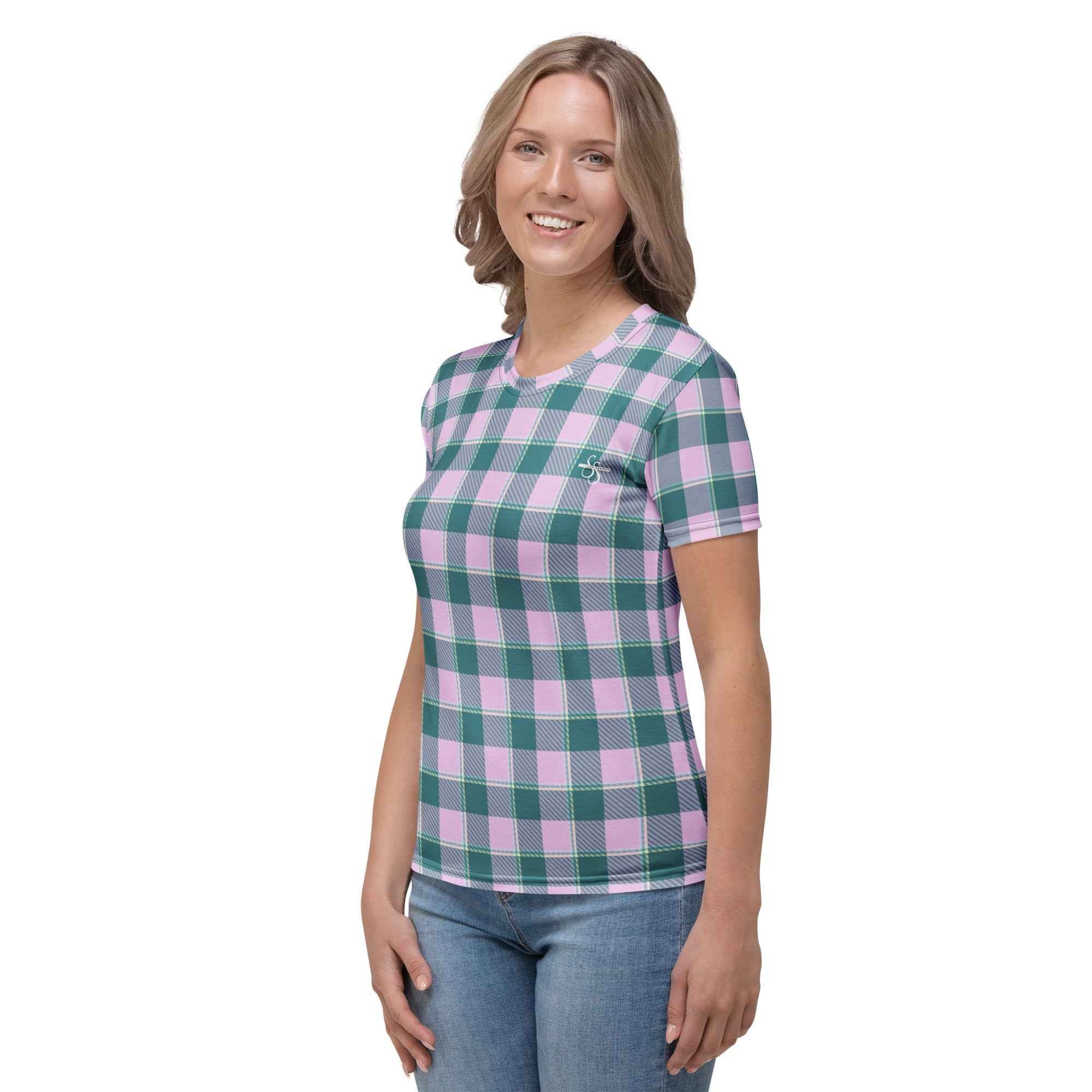 Women's T-Shirt Ming and Melanie Plaid