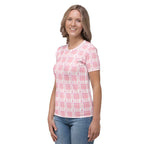Women's T-Shirt Breast Cancer Awareness Plaid - Scottish Squares