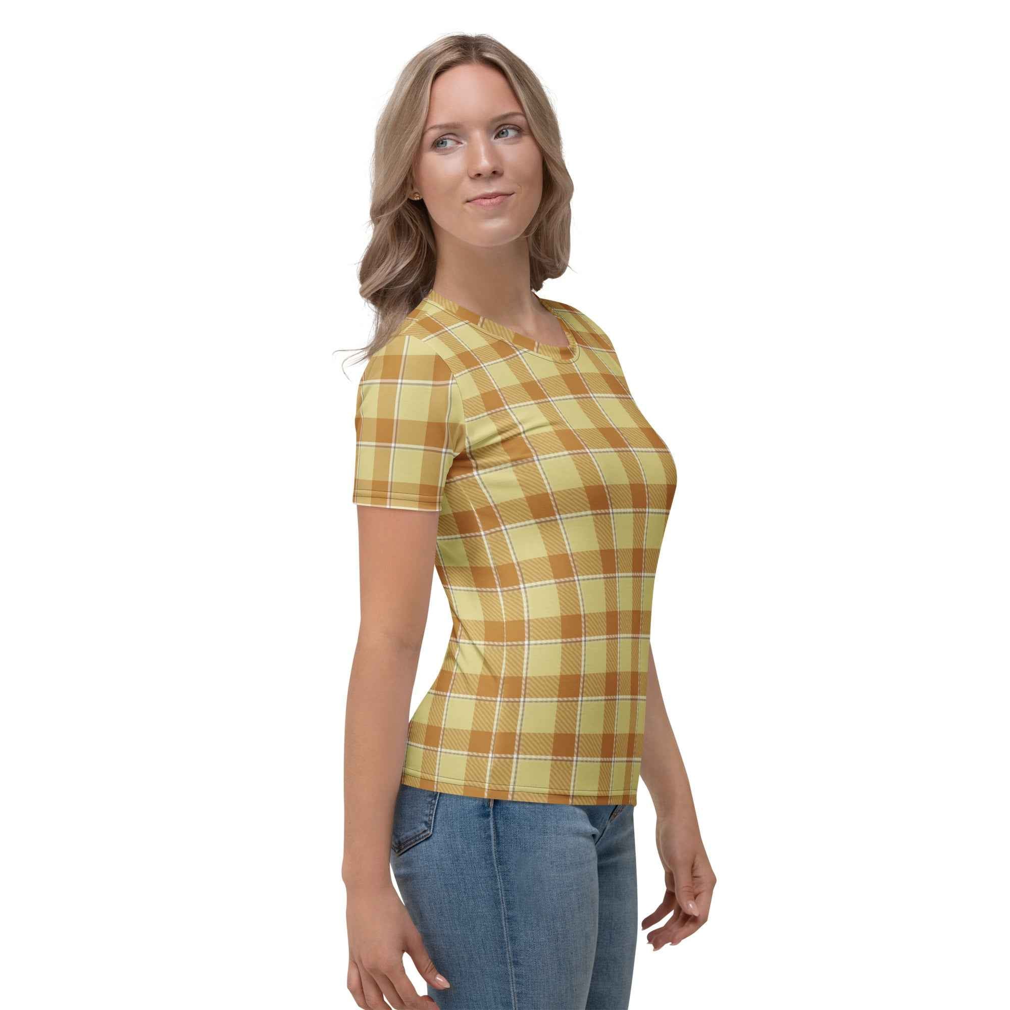Women's T-Shirt Zombie and Copper Plaid - Scottish Squares
