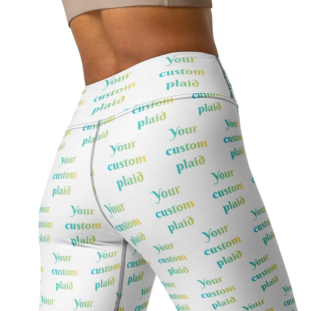 Yoga Leggings Your Own Birthday Plaid - Scottish Squares