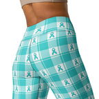 Yoga Leggings Ovarian Cancer Awareness Plaid - Scottish Squares