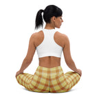 Yoga Leggings Zombie and Copper Plaid - Scottish Squares