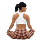 Yoga Leggings Whiskey and Livid Brown Plaid - Scottish Squares