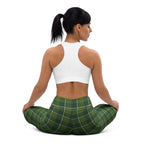 Yoga Leggings Woodland and Evergreen Plaid - Scottish Squares