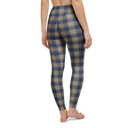 Yoga Leggings Cello and Donkey Brown Plaid - Scottish Squares
