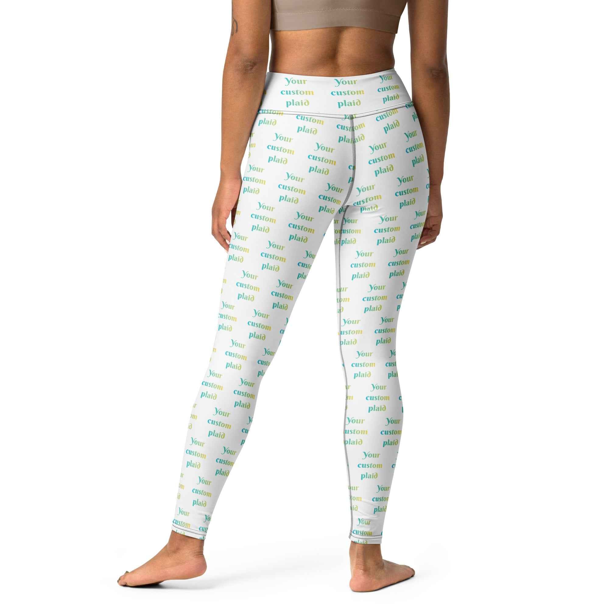 Yoga Leggings Your Own Birthday Plaid - Scottish Squares