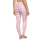 Yoga Leggings Breast Cancer Awareness Plaid - Scottish Squares