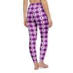 Yoga Leggings Pancreatic Cancer Awareness Plaid - Scottish Squares