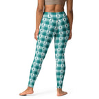 Yoga Leggings Cervical Cancer Awareness Plaid, Teal Ribbon, Supportive Gift - Scottish Squares